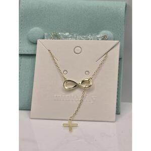 Mint & Lily Infinity Cross Necklace 18k Gold Plated Brass